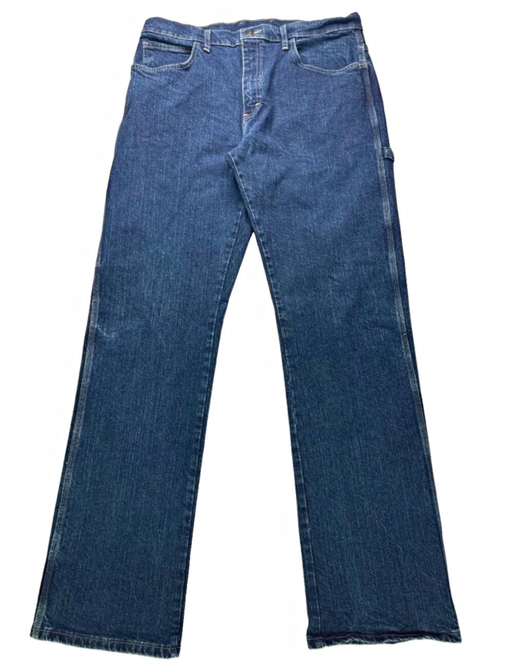 Dickies Mens Blue Denim Carpenter Jeans Pants Utility Pocket 34x34 Workwear